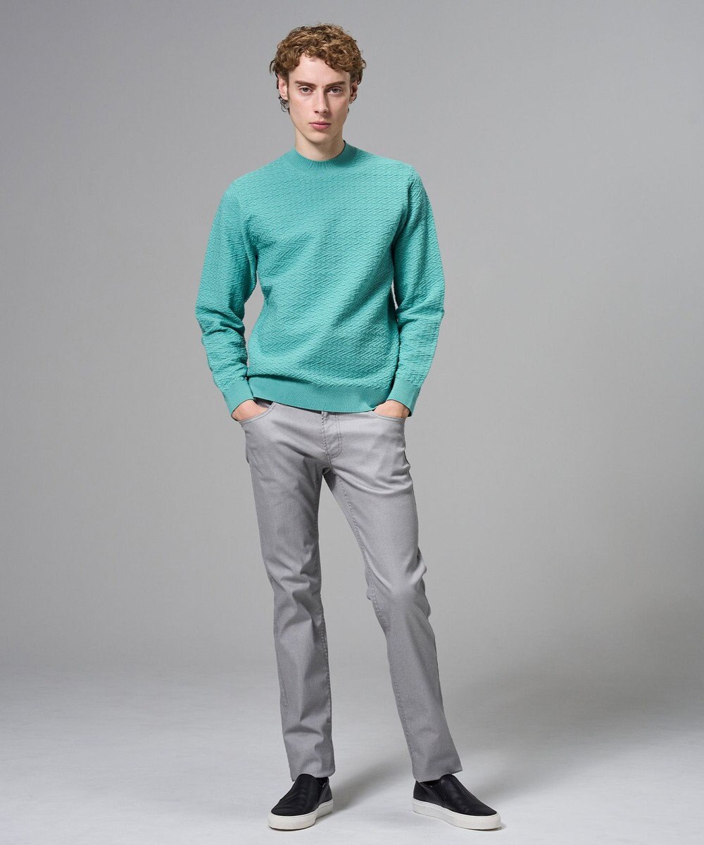 JOSEPH HOMME 新柄【イージーケア】 ヴィスコースリンクス　モックネックニット 