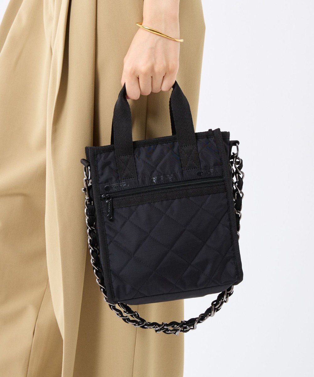 LeSportsac CHAIN MINI N/S TOTE/オニキスチェーンキルト 