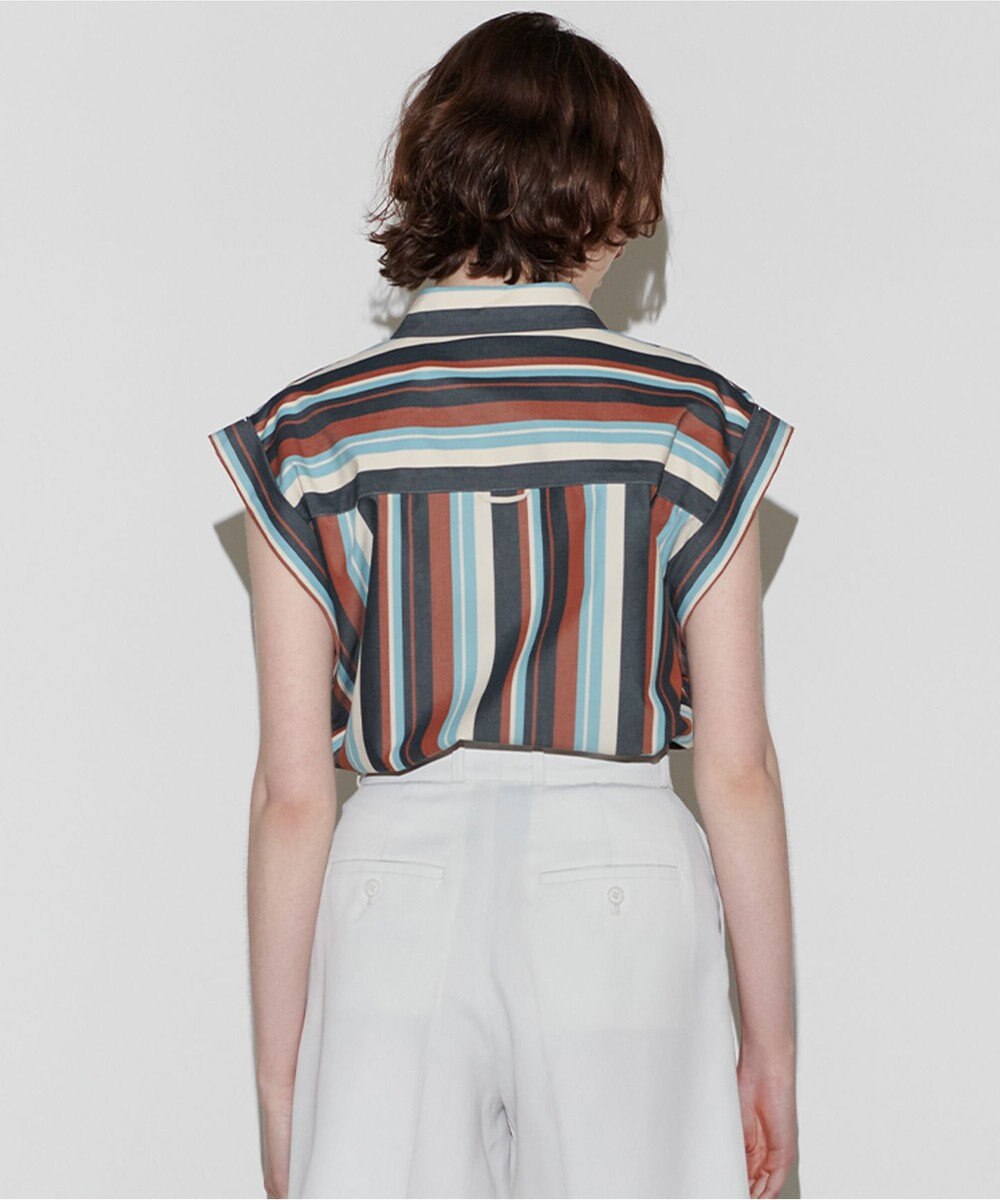 NAVE 【Nave 　洗える】ワイドストライプ ブラウス 