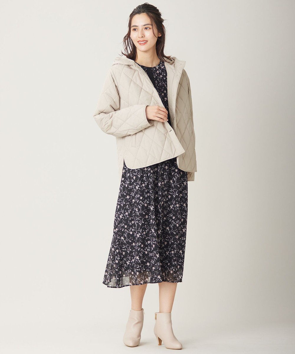 ANY SIS L 【洗える】キルティングフーディ ブルゾン 