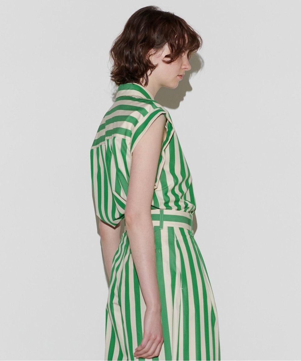 NAVE 【Nave 　洗える】ワイドストライプ ブラウス 