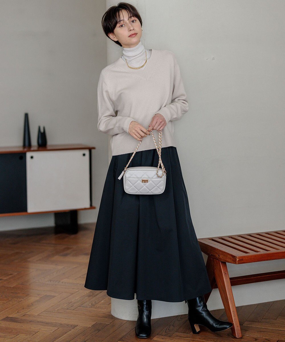 23区 【Oggi2月号掲載/洗える】ウールカシミヤ Vネック ニット 