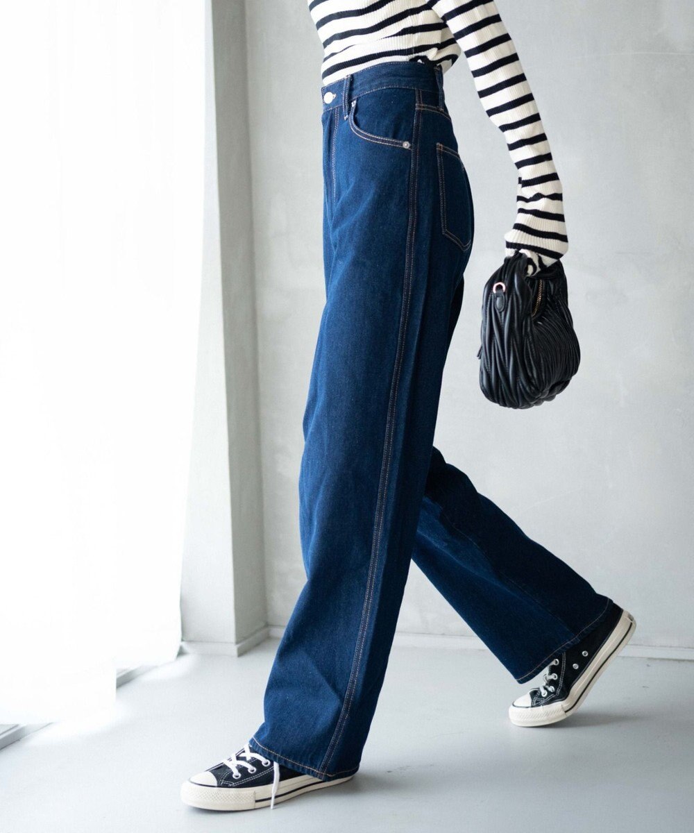 WEGO ルーズストレートデニムパンツ 