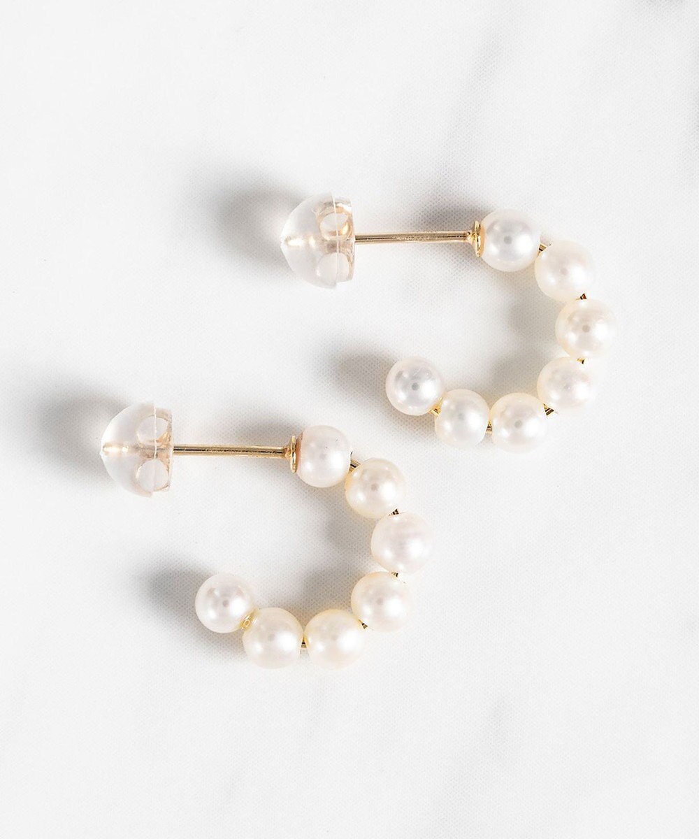 TOCCA 【WEB限定】FRILL PEARL PIERCED EARRINGS K10 淡水パール ピアス 