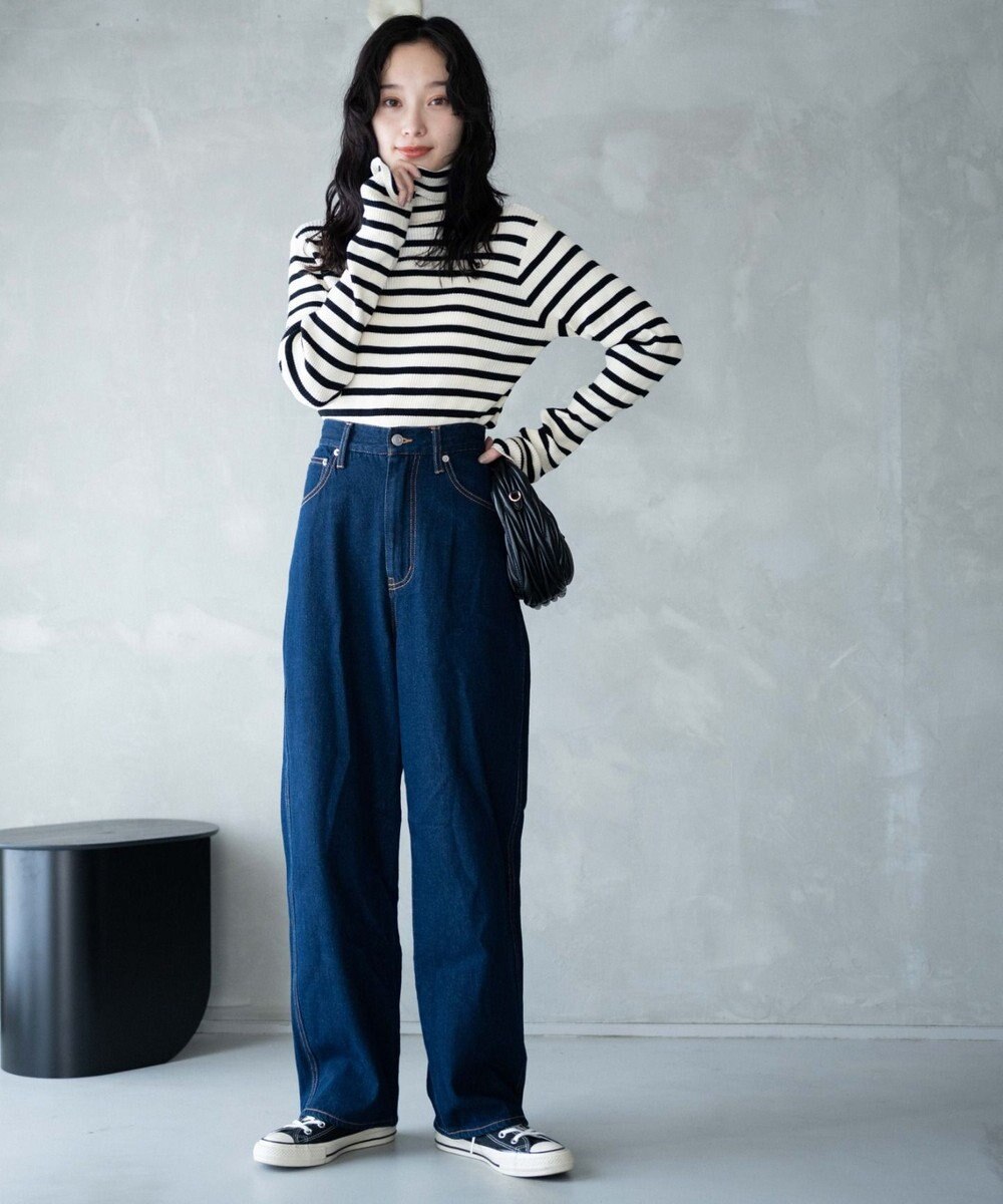 WEGO ルーズストレートデニムパンツ 