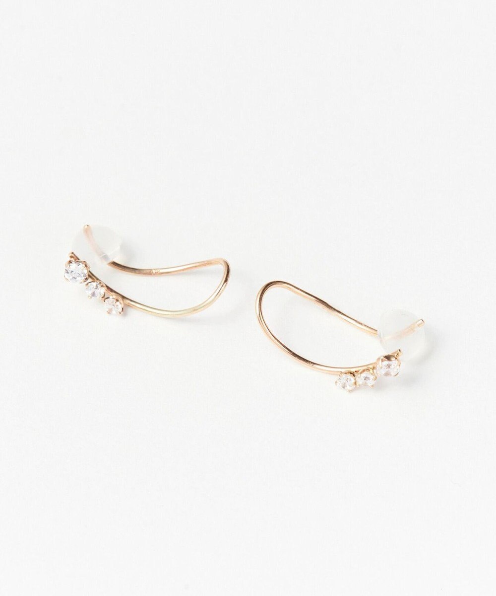 Phoebe 【K10】ラインビジューピアス&イヤリング 