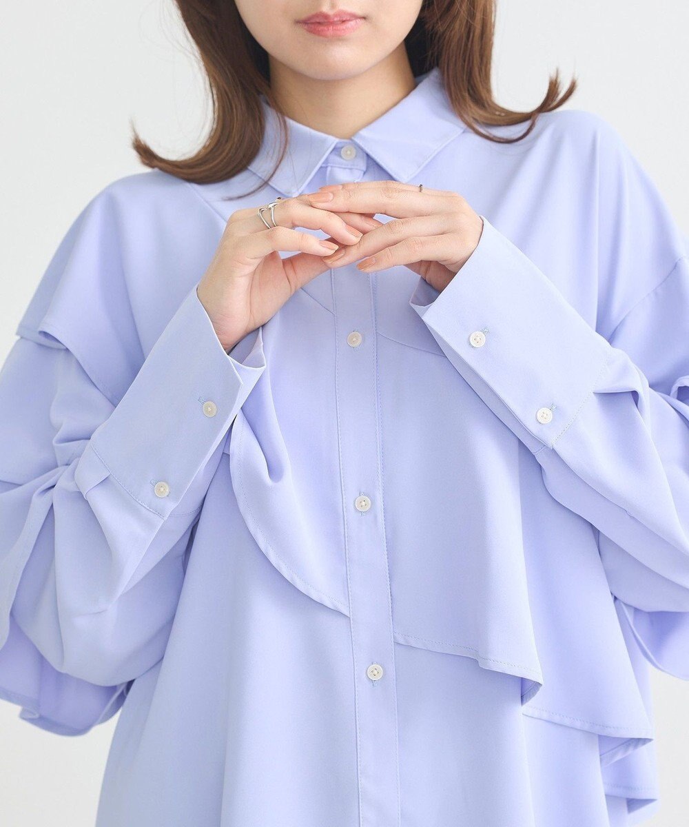 earth music&ecology アシメラッフルシャツ 