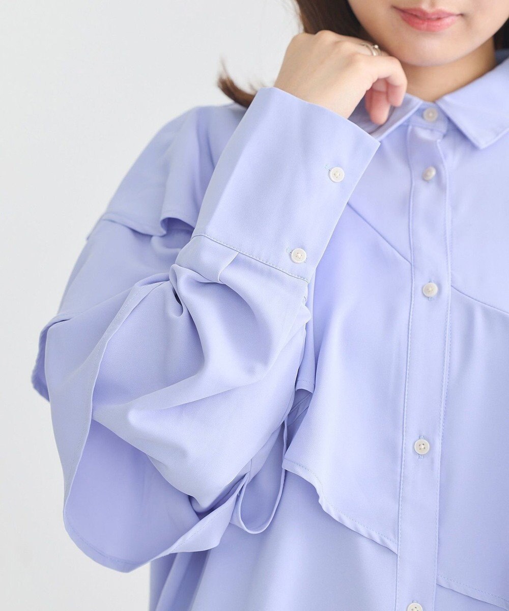 earth music&ecology アシメラッフルシャツ 