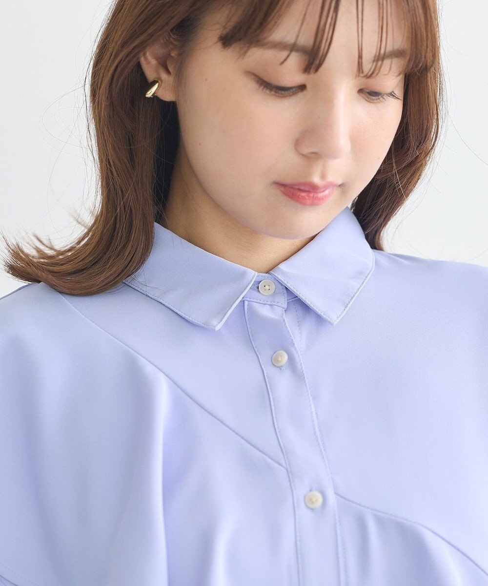 earth music&ecology アシメラッフルシャツ 