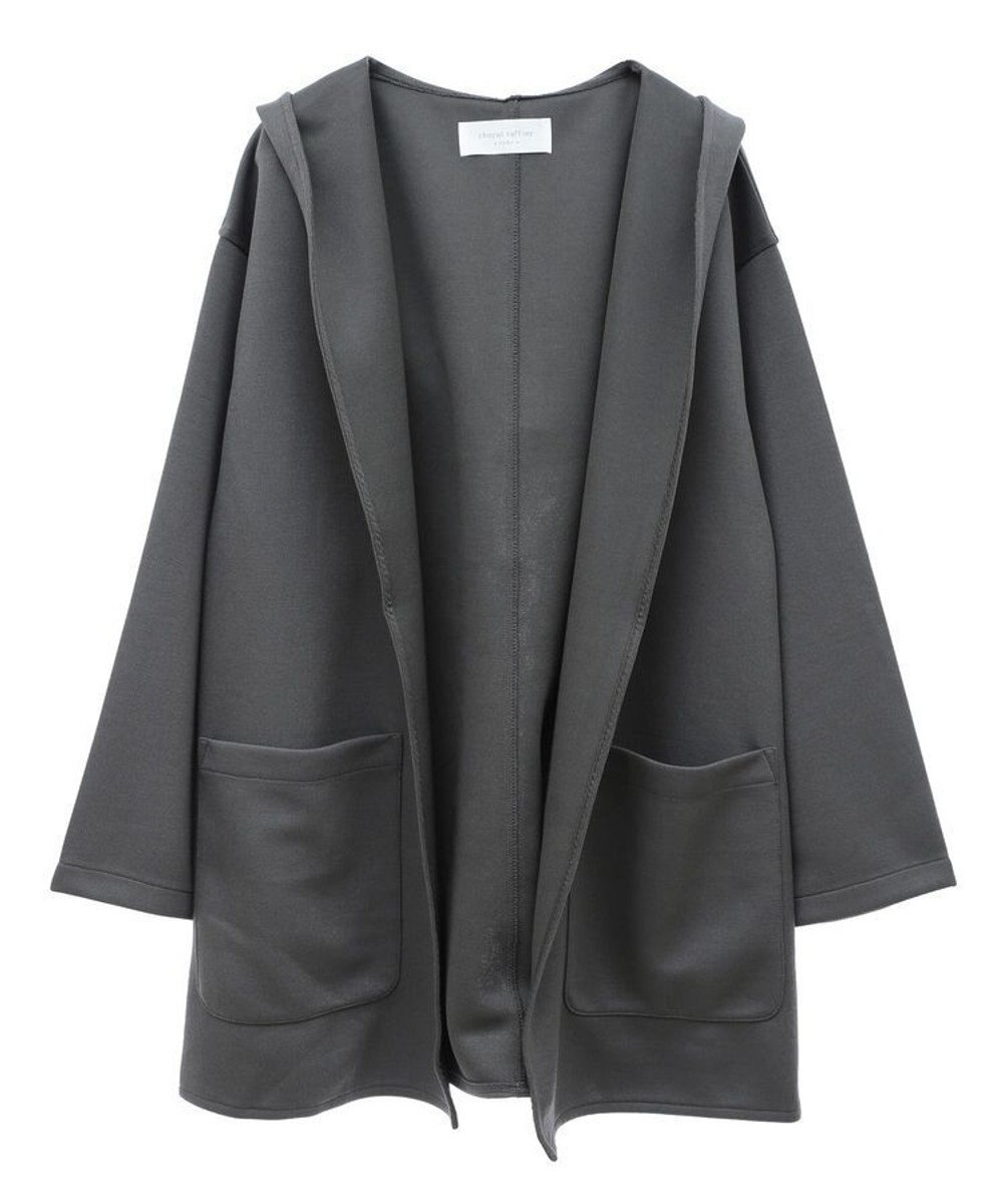 Green Parks ポンチフード付きカットカーディガン 