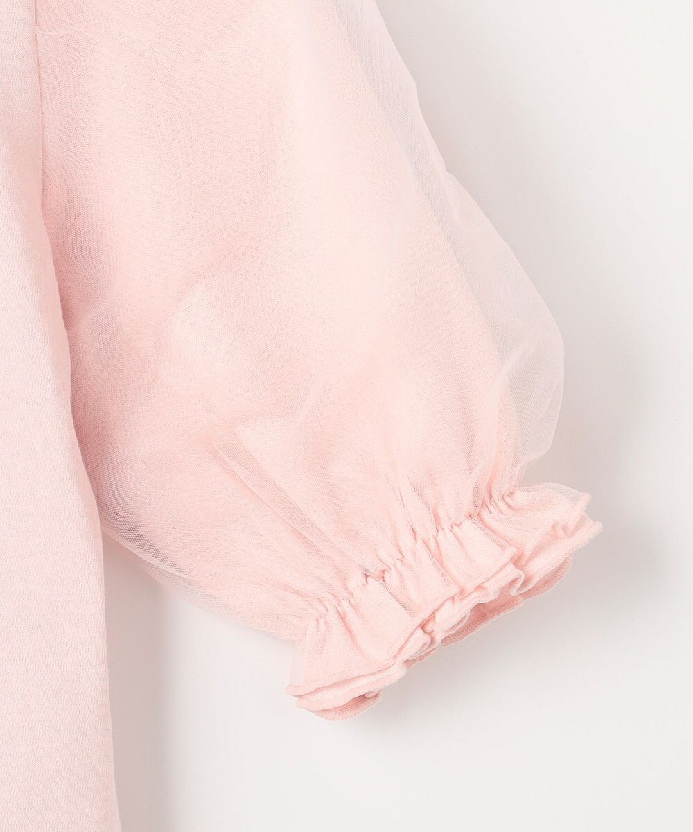 ANY KIDS チュール袖 七分Tシャツ 