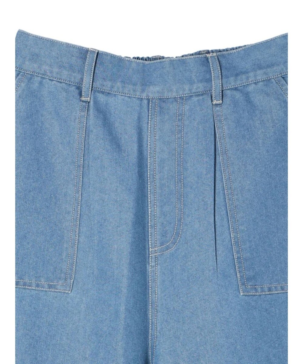 Green Parks インド綿 デニムストレートパンツ 