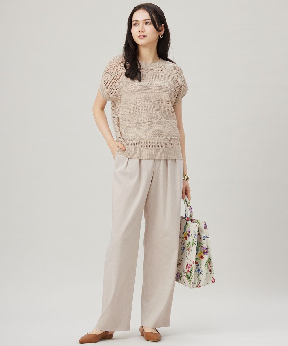 自由区 L 【セットアップ対応・洗える】LIPストレッチワイドストレート パンツ 