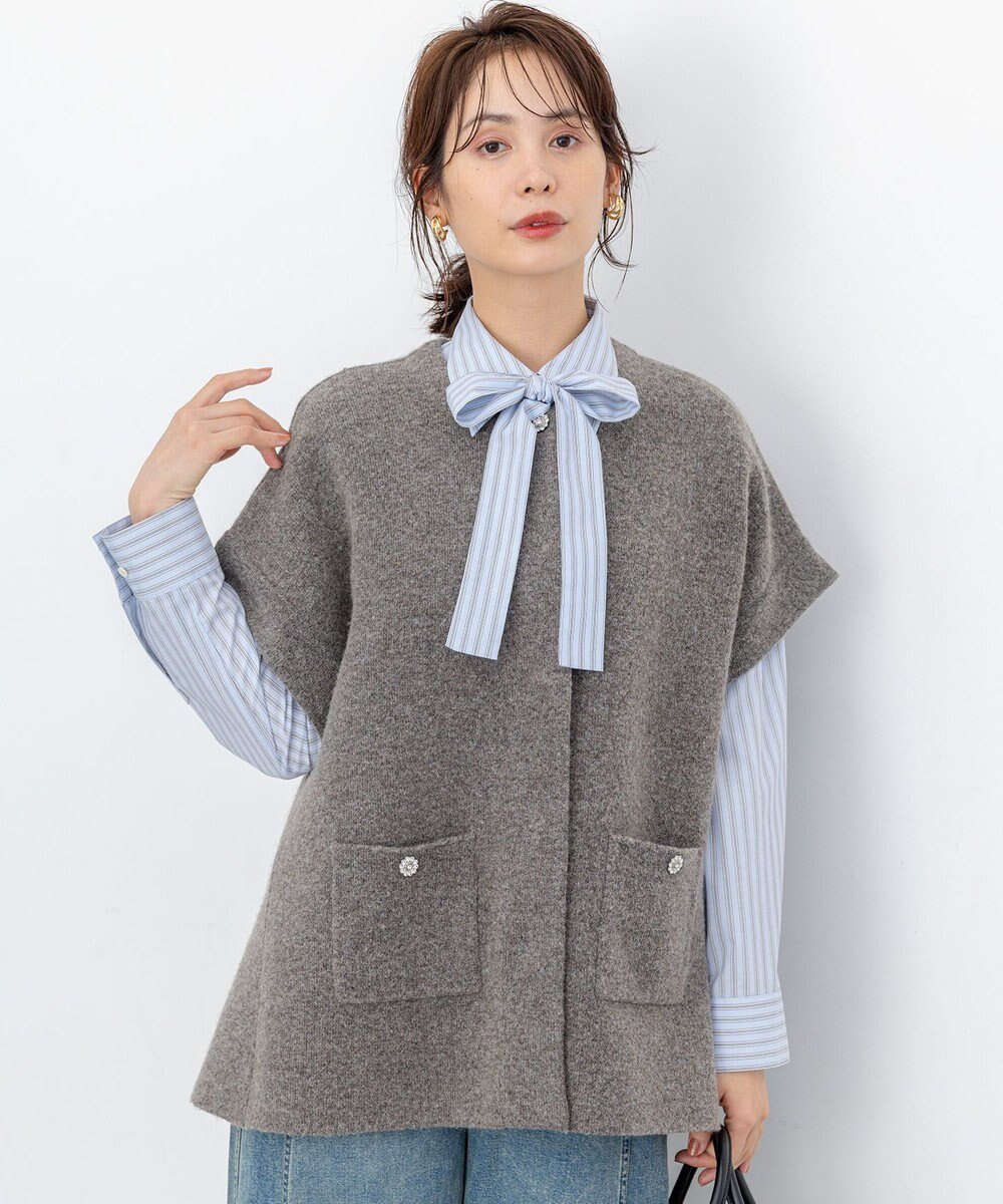 組曲 【WEB限定】プレーティングニットアウタージレ 