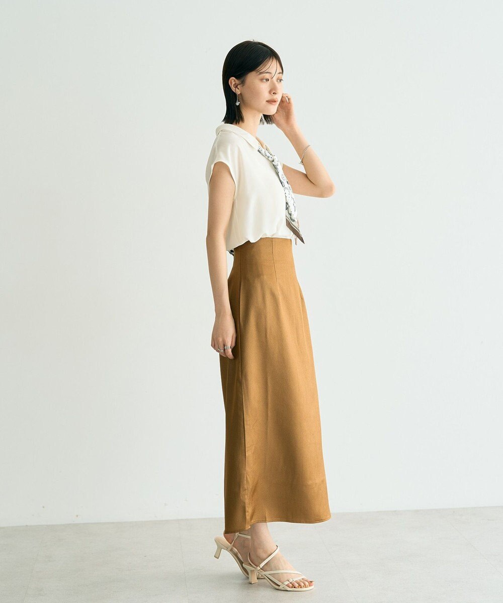 YECCA VECCA シャイニーロングスカート 