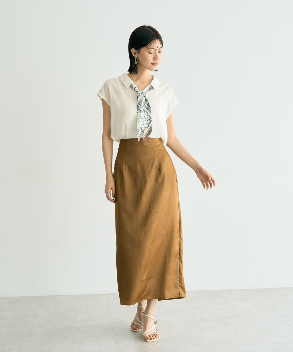 YECCA VECCA シャイニーロングスカート 