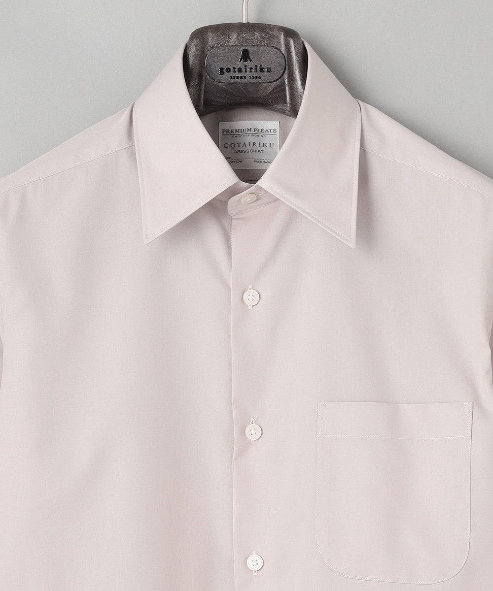 GOTAIRIKU 【形態安定】PREMIUMPLEATS_レギュラーカラー 通年ドレスシャツ_アイボリー(25年春夏モデル) 