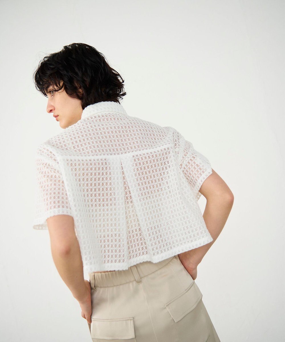 GRACE CONTINENTAL ラッセルメッシュシャツ 