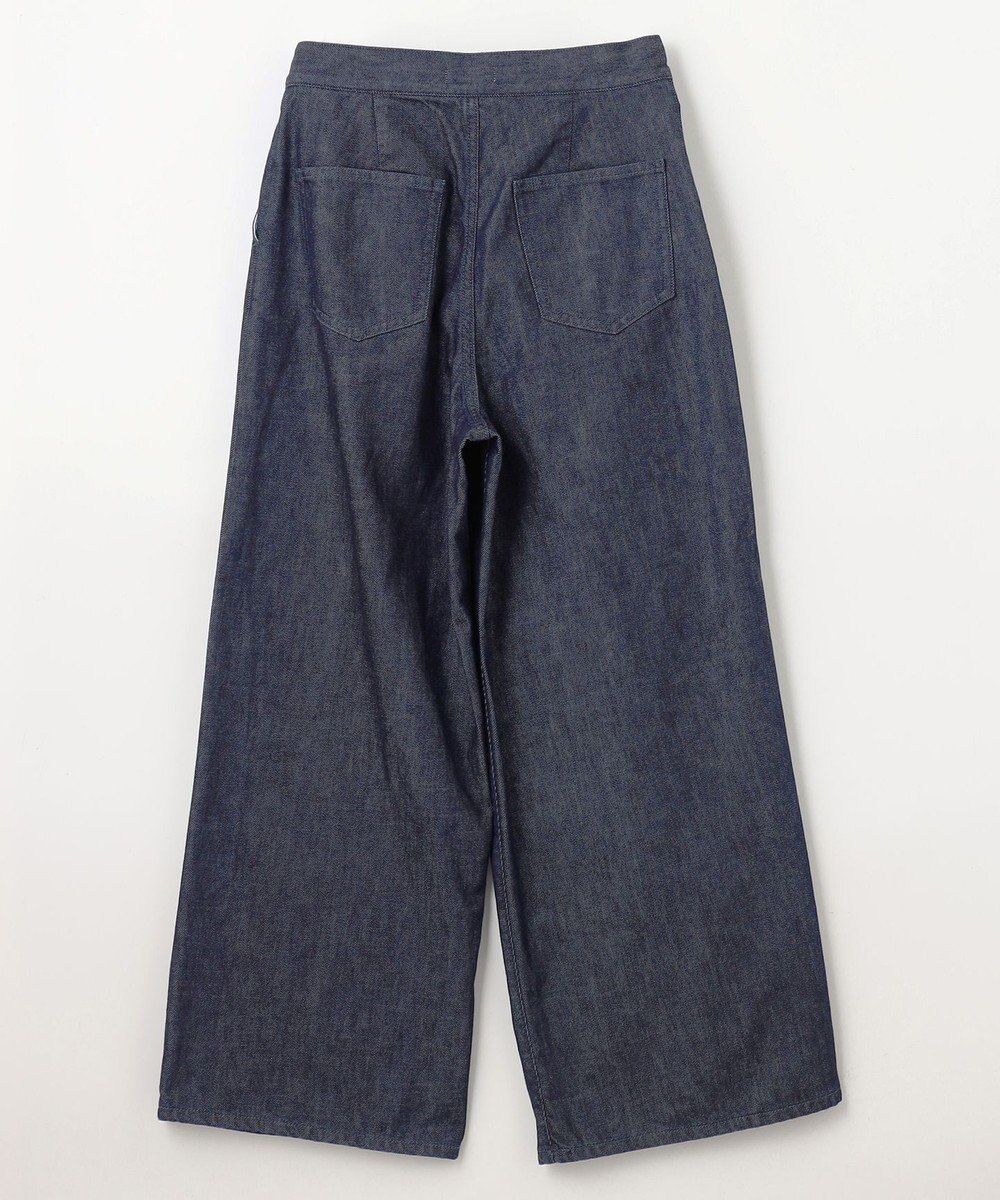 NAVE 【ReNave・セットアップ可/洗える】マーセライズデニム ラップワイドパンツ 