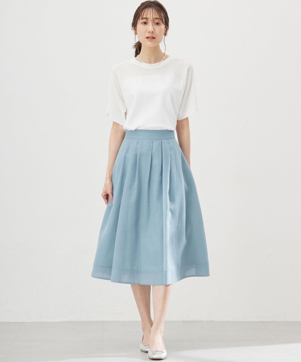 組曲 【WEB限定】メッシュ切り替えドルマン ニット 