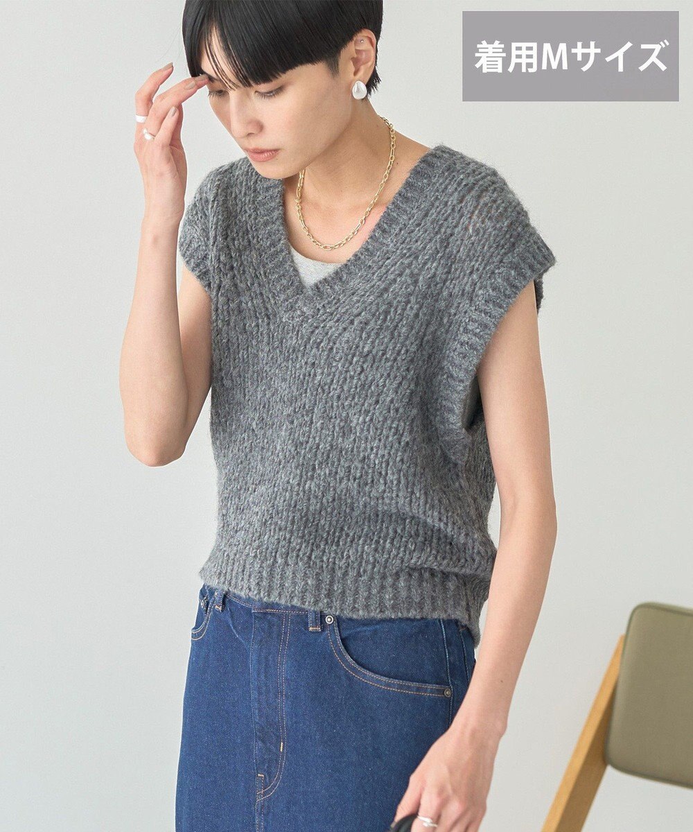 AMERICAN HOLIC 【選べる丈】甘編みニットベスト 