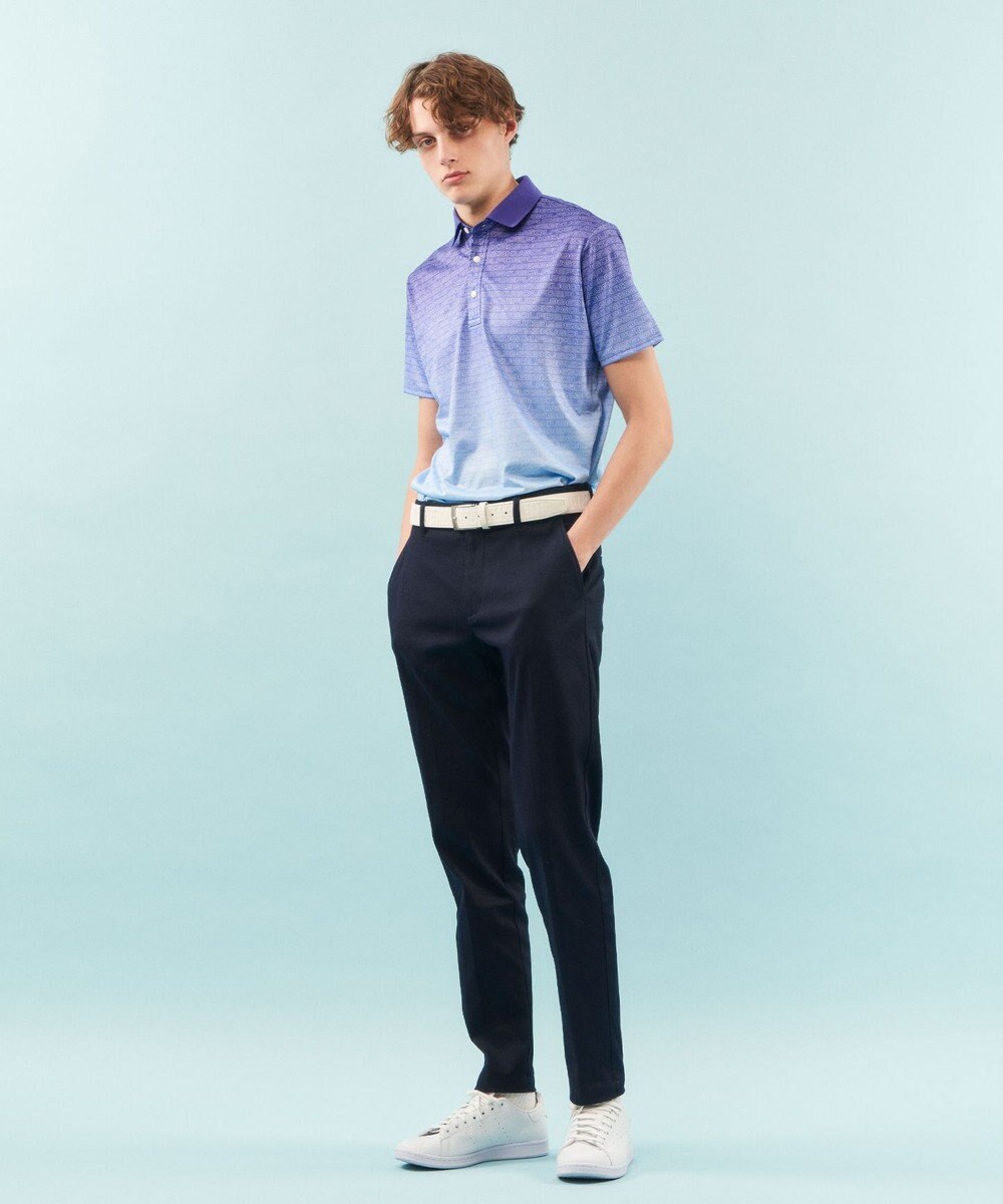 23区GOLF 【MEN】【UVケア/吸水速乾】グラデーションロゴ 半袖ポロシャツ 