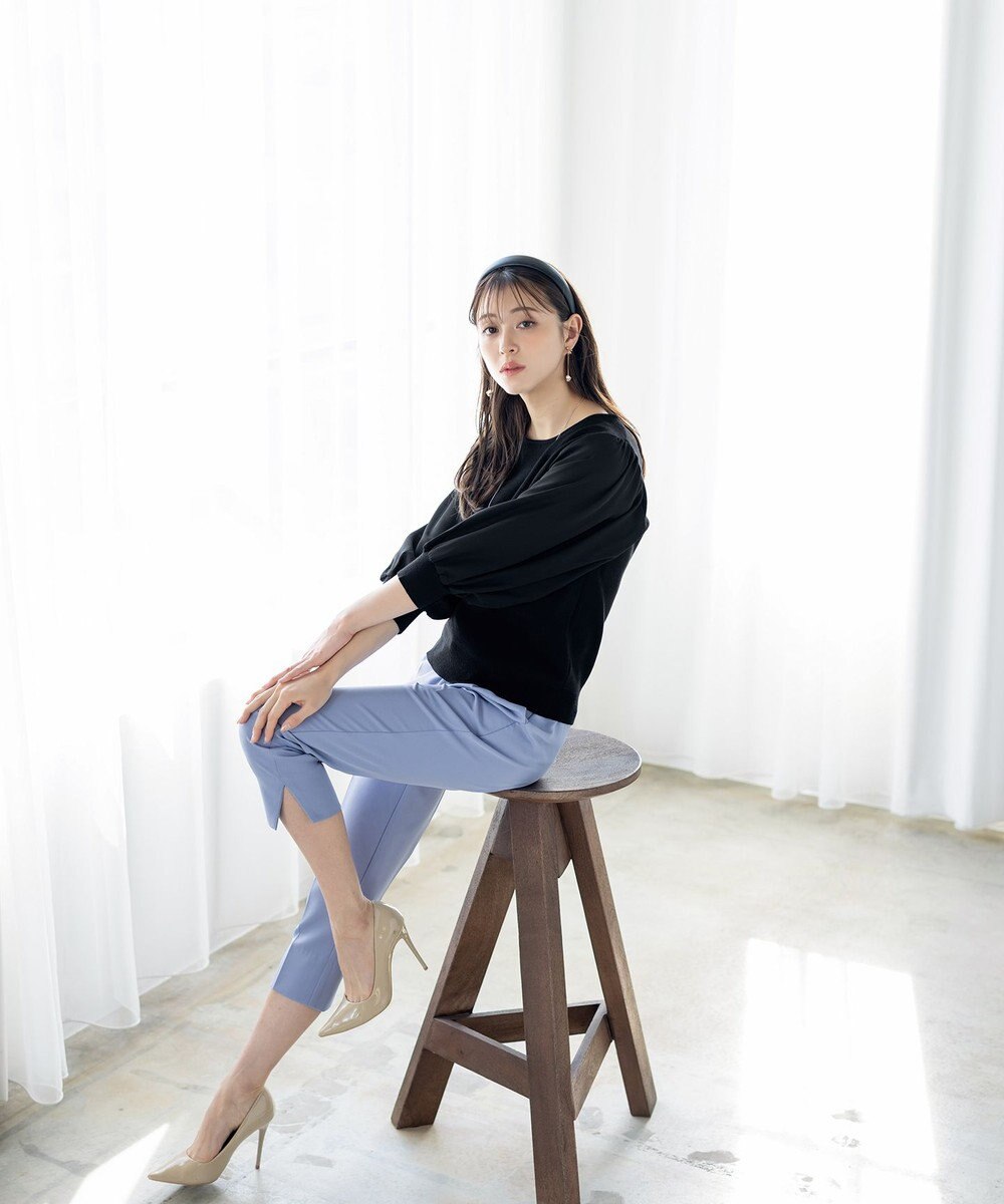 Tiaclasse 【洗える】スリットテーパードパンツ 