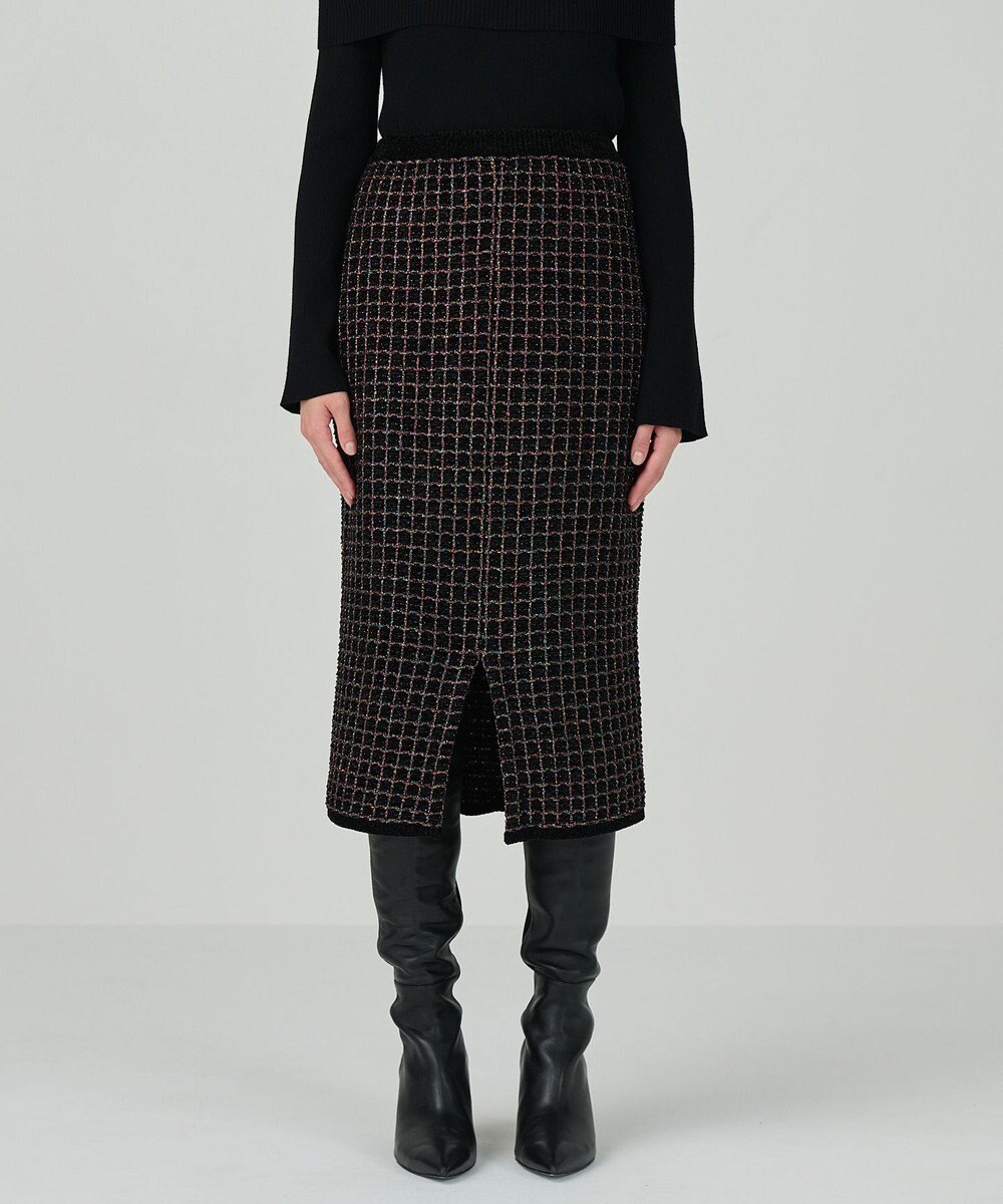 GRACE CONTINENTAL ツイードニットスカート 