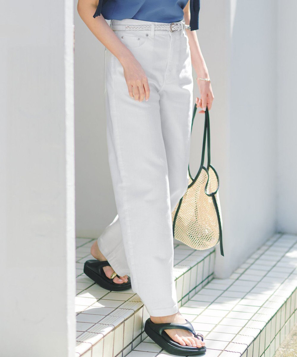23区 L 【見上愛さん着用/Oggi掲載/接触冷感】23区DENIM サマー ストレート ワイド パンツ 
