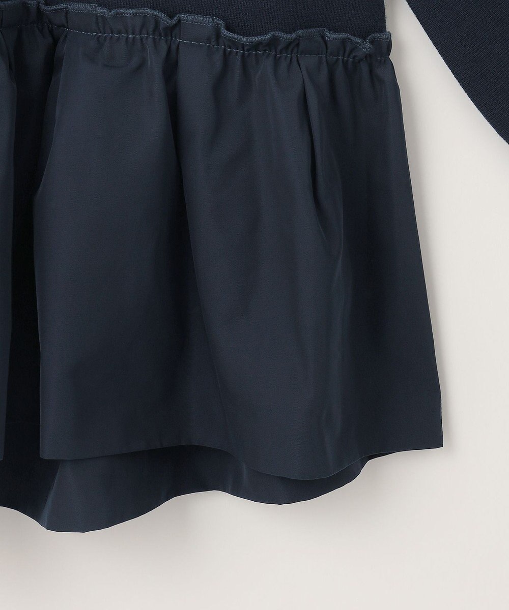 #Newans 【洗える】コンビネーションペプラムチュニックニット 