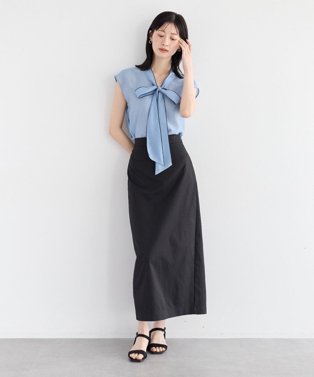 YECCA VECCA シアーボウタイブラウス 