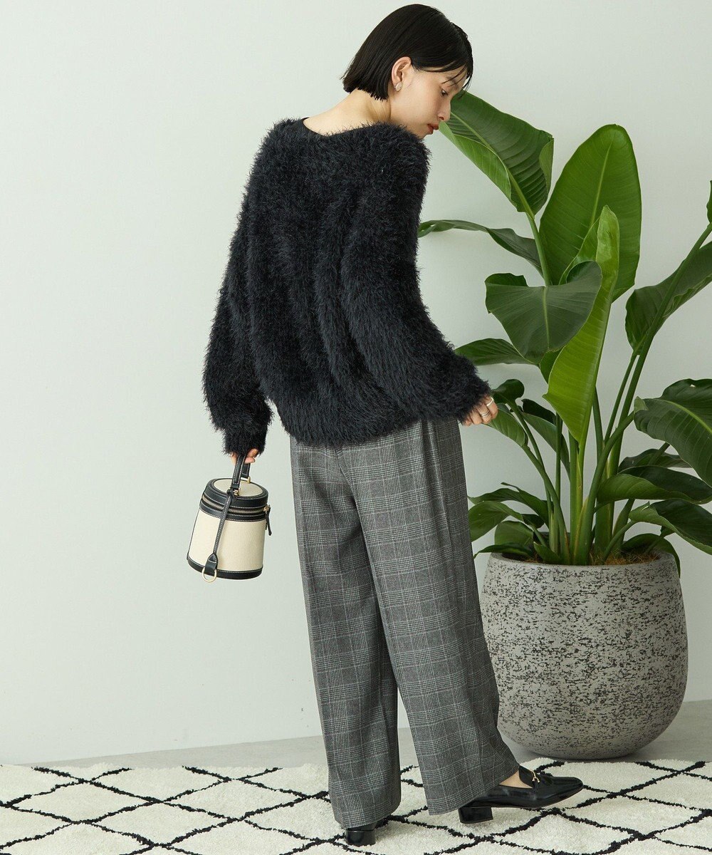 AMERICAN HOLIC シャギーニットクルーネックカーディガン 