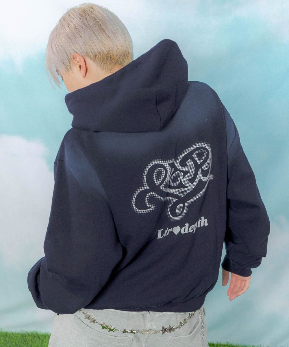 WEGO 【ユニセックス着用ITEM】ハートモチーフプルパーカー 