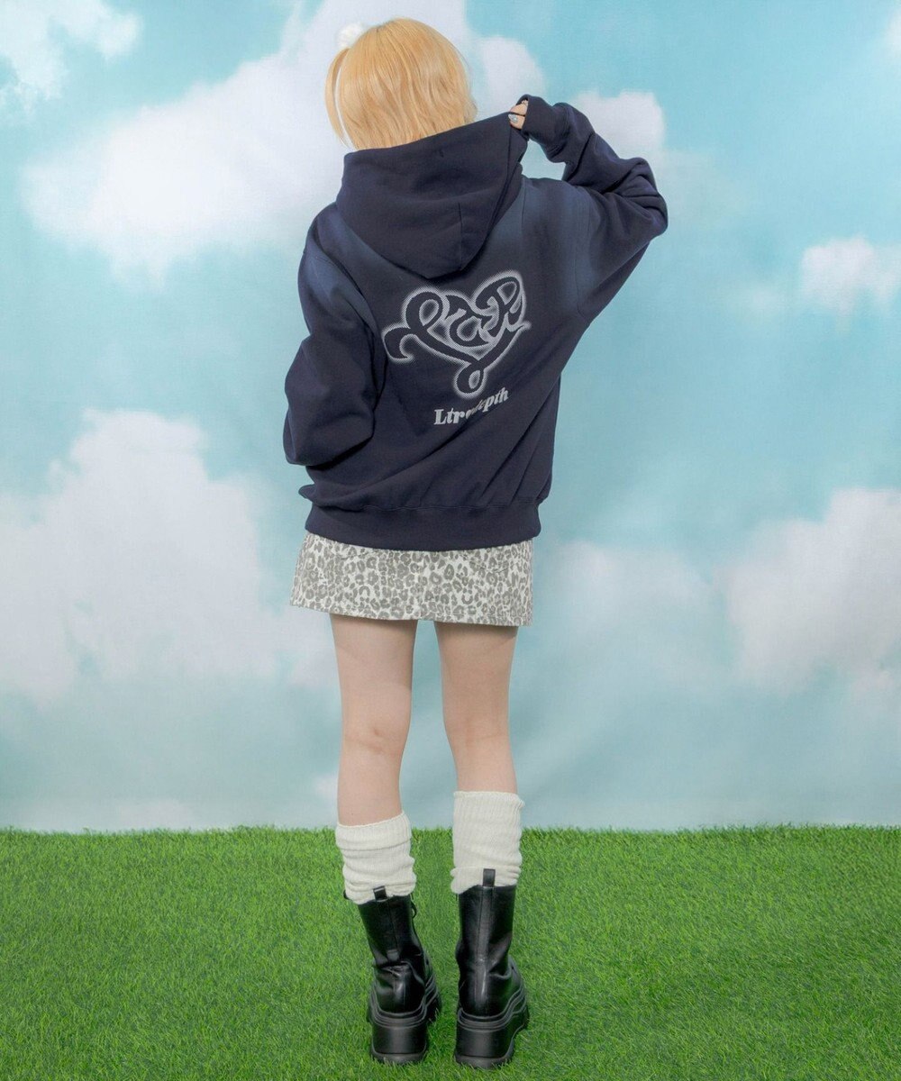 WEGO 【ユニセックス着用ITEM】ハートモチーフプルパーカー 