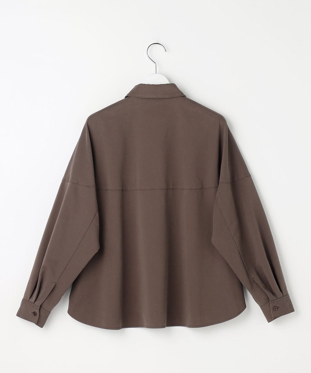 自由区 ブラッシュドコットンサテン シャツ 