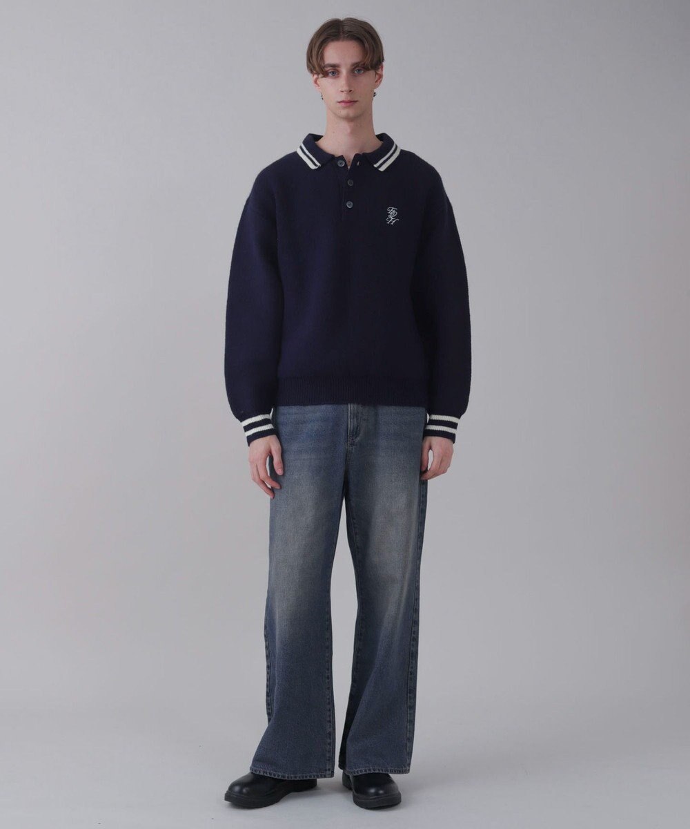 WEGO 【ユニセックス着用ITEM/ウエスト調整可】フレアデニムパンツ 