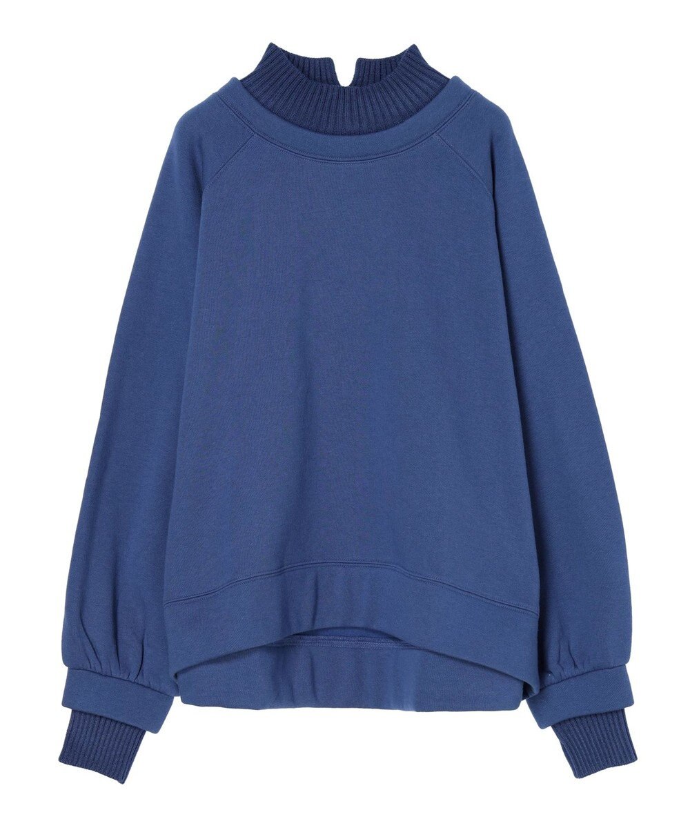 Green Parks 裏起毛ニットリブドッキングプルオーバー 