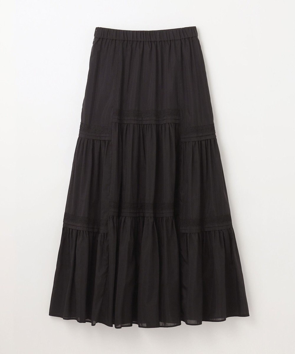 GRACE CONTINENTAL ギャザーレースロングスカート 