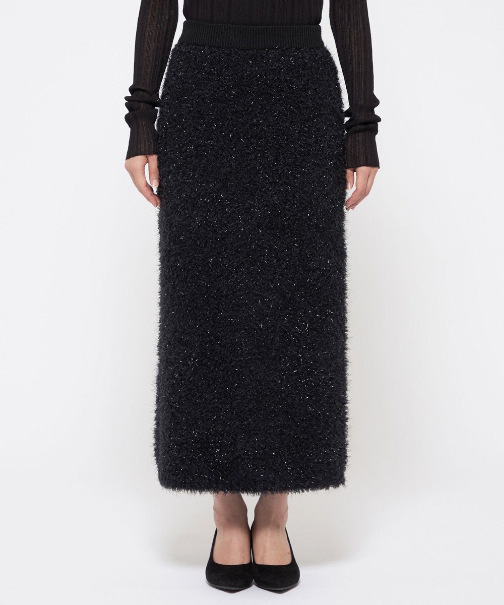 uncrave ヘアリー ラメ ニット スカート（uncrave WHITE） 