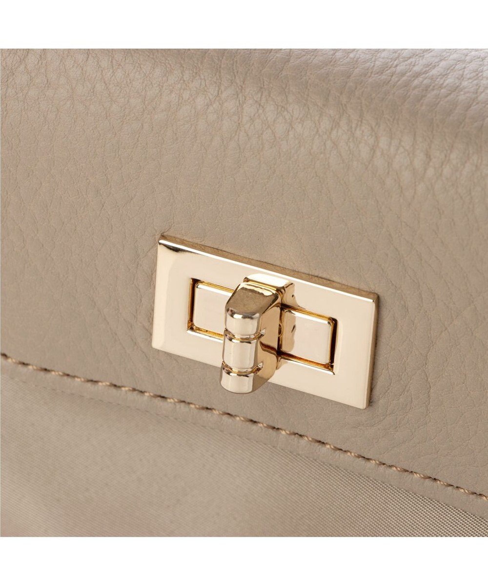 UNBILLION VERYコラボ ペルケ perche / 牛革フラップナイロンショルダーバッグ 