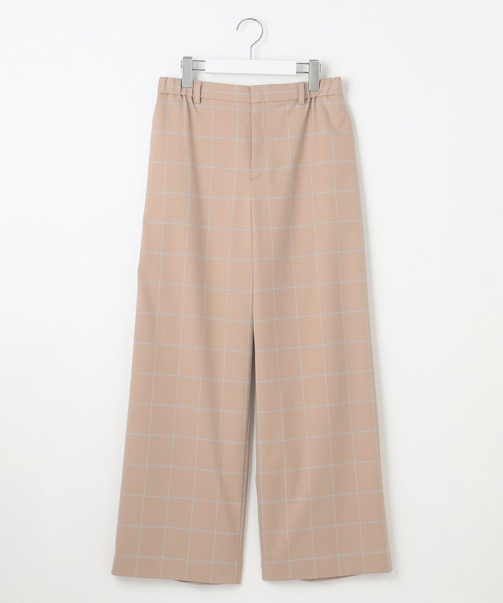 自由区 【洗える】ウィンドウペーンチェックワイド パンツ 