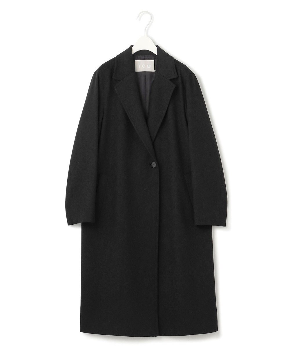 ICB L ウールカシミヤメルトン チェスターコート 