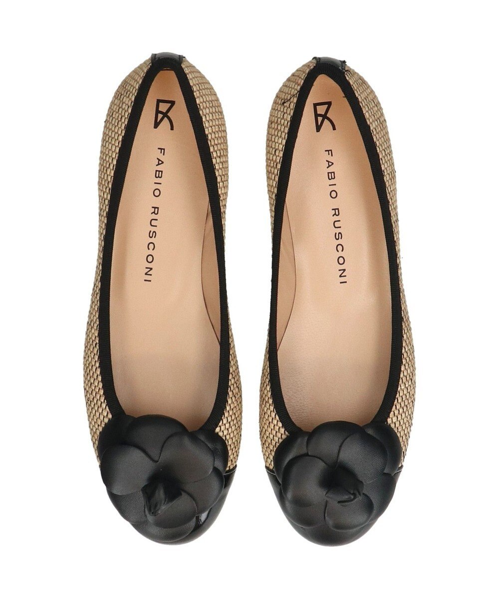 INTER-CHAUSSURES 【FABIO RUSCONI】異素材コンビラウンドトウカメリアバレエ 