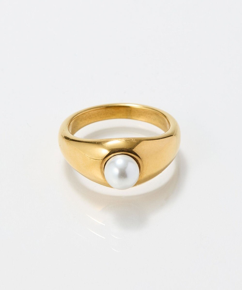 Phoebe 〈金属アレルギー対応〉アイコニックボリュームパールリング/ステンレス/大ぶり/存在感◎/主役級 