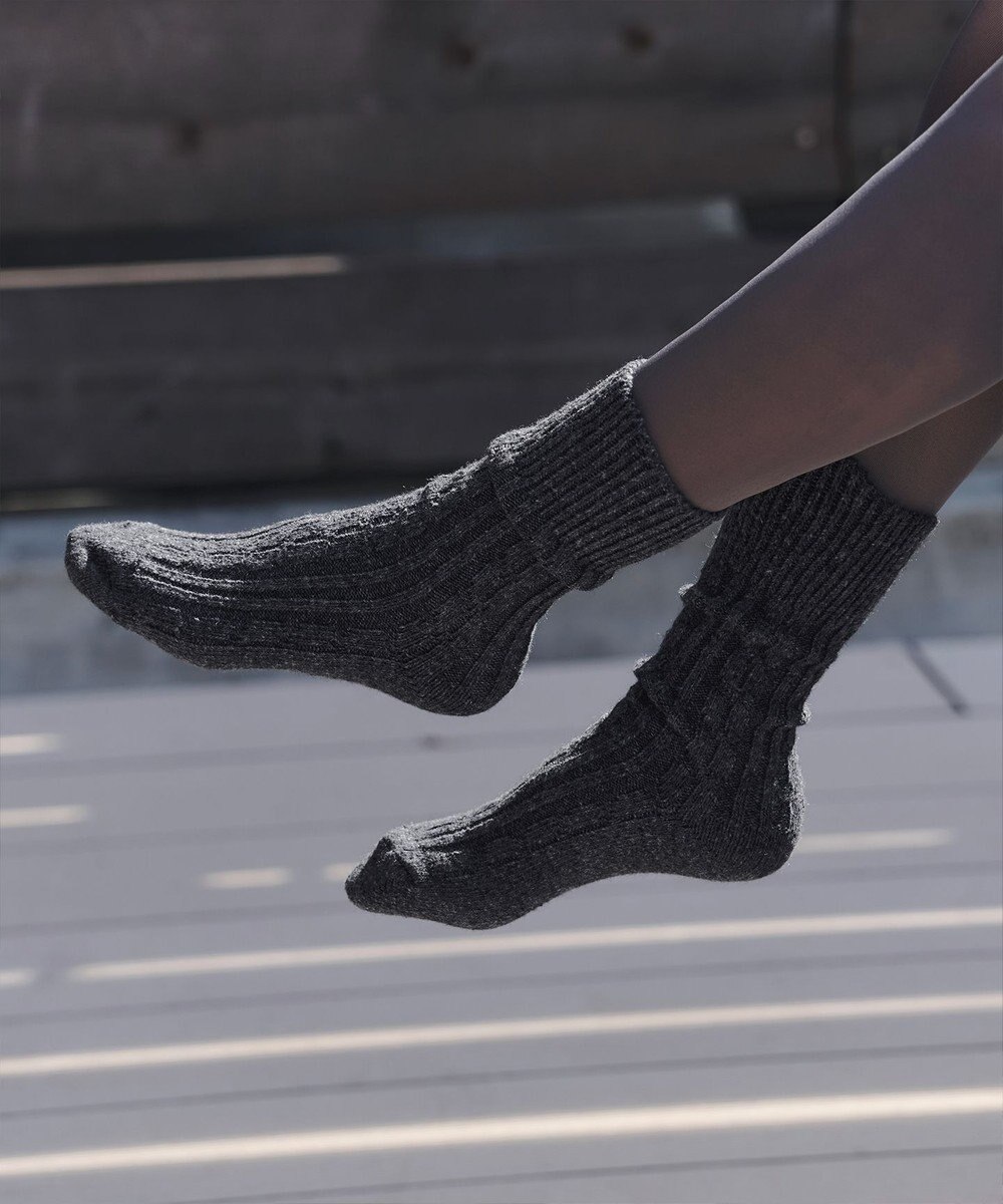 Tiaclasse ケーブル柄編みソックス 