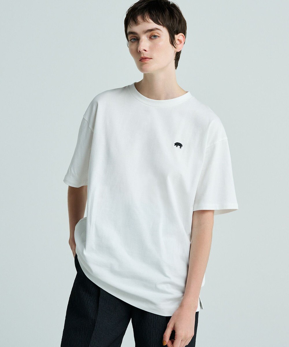 uncrave 【UNISEXあり】トンカツ Tシャツ（uncrave WHITE） 