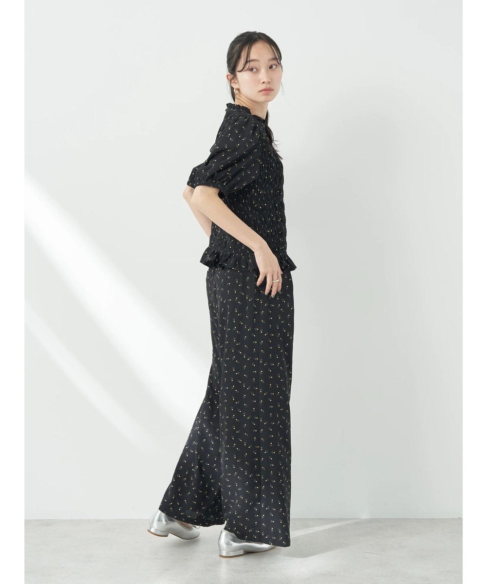 earth music&ecology 花柄ワイドパンツ 