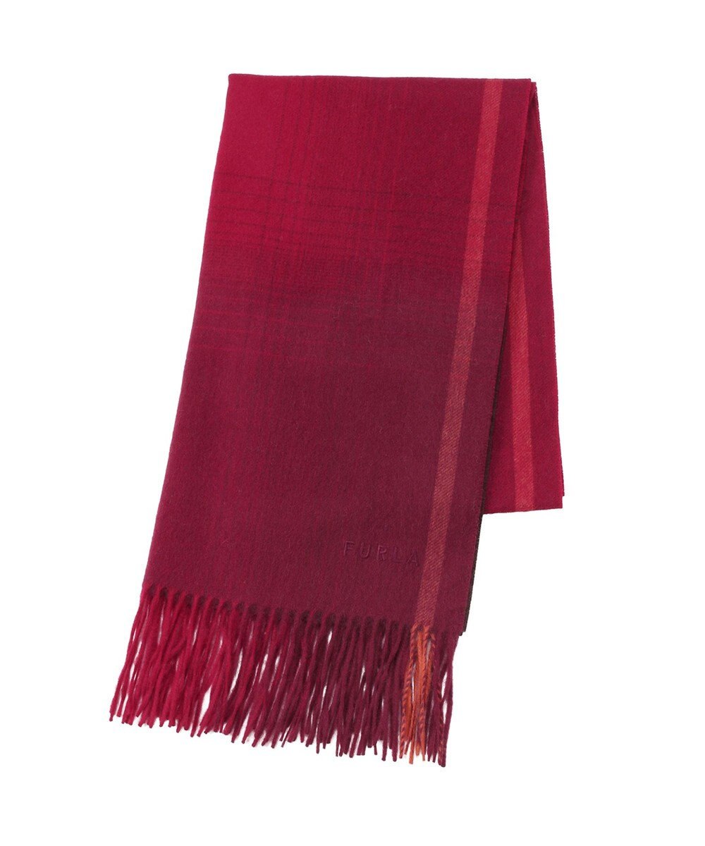 MOONBAT FURLA(フルラ）ウール100％ オンブレー チェックストール 