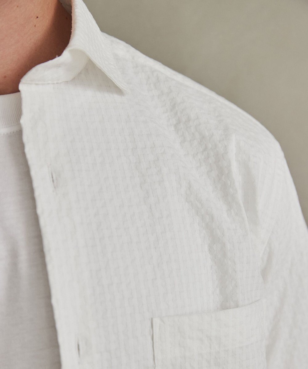 GOTAIRIKU リラックスシルエット【高通気性/吸水速乾】ドッツエアー クールマックスサッカーシャツ 