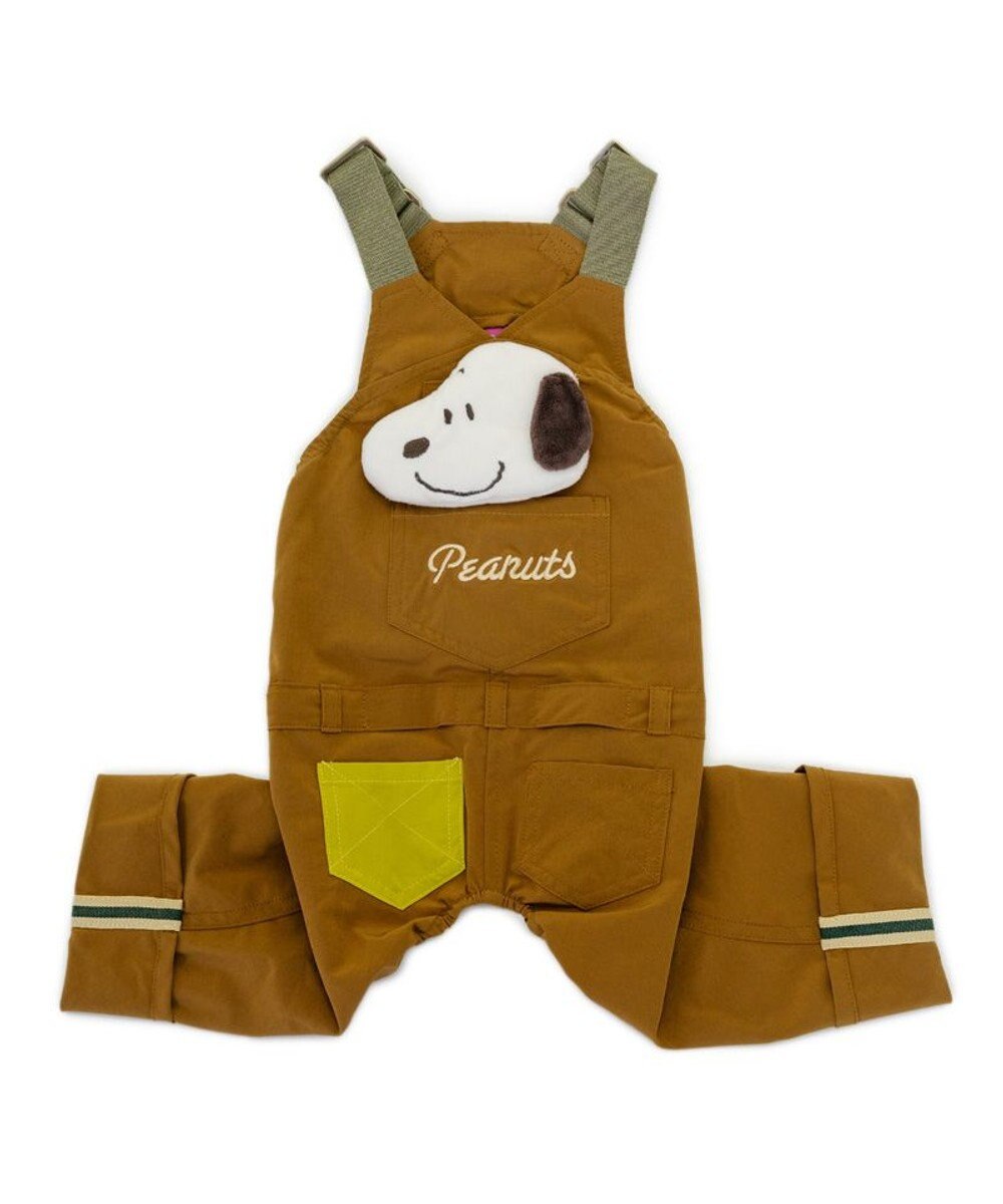 PET PARADISE スヌーピー マスコット付き オーバーオール ブラウン 中型犬 大型犬 